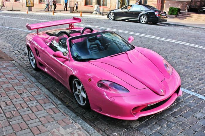 Modified Pink Sports Car