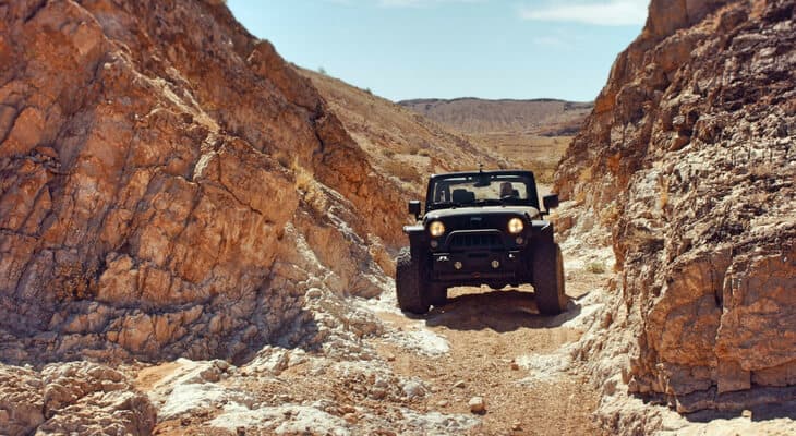 Off roading insurance: 4x4 Jeep in the desert
