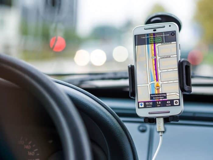 Navigation app driving