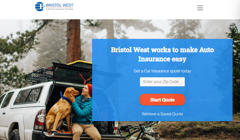 Bristol West home page