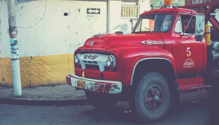 Red truck