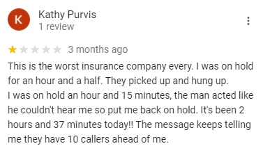 1-star review of American Alliance customer service