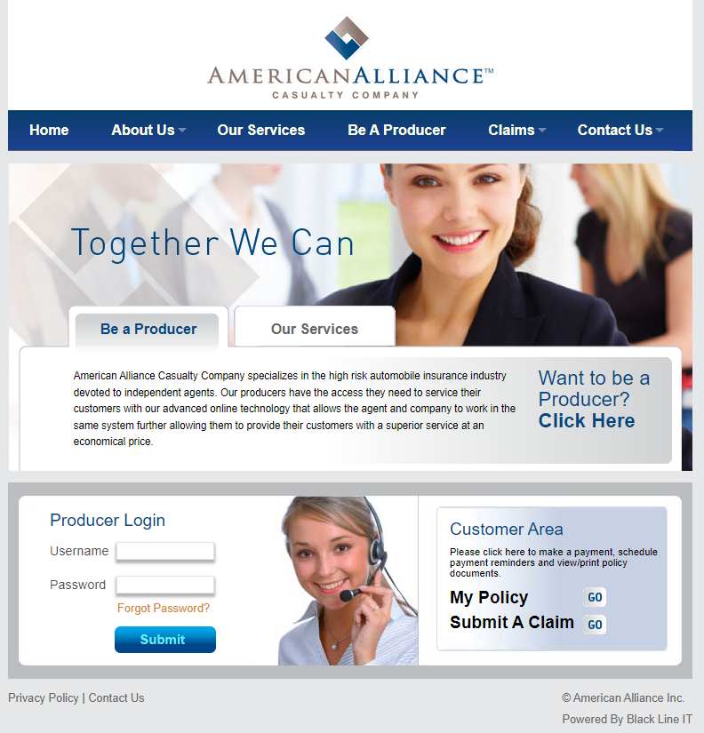 American Alliance home page