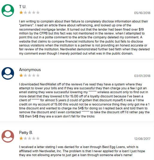 NerdWallet’s reviews on BBB