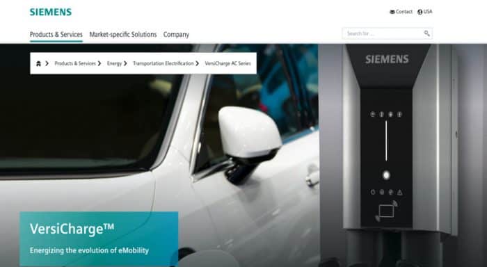 Siemens EV charger