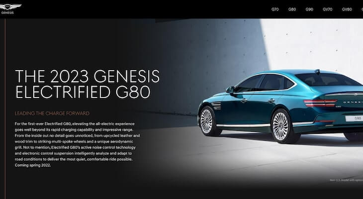 Upcoming electric cars: Genesis Electrified G80