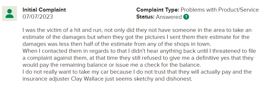 Root insurance customer complaint 6