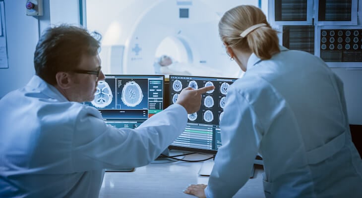 How much does a CT scan cost: two doctors discussing brain scans