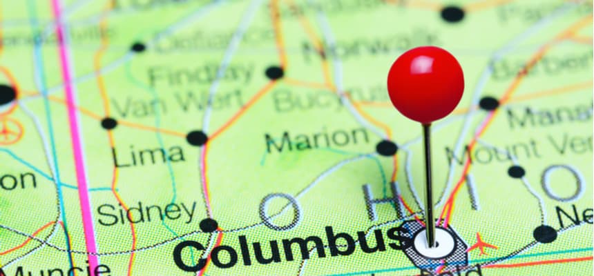 Map of Ohio where you can find cheap car insurance 