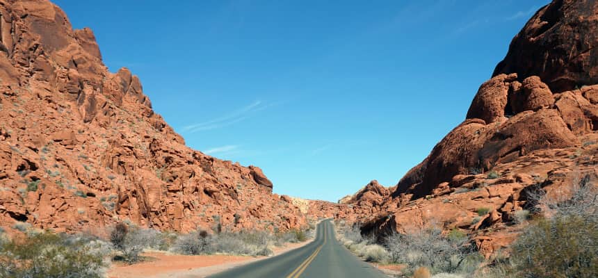 Roads in Nevada where you can find the cheapest auto insurance
