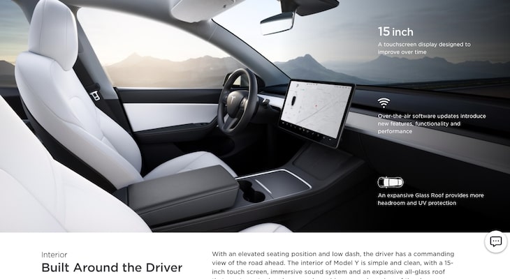 Tesla Model Y 7-seater: driver seat