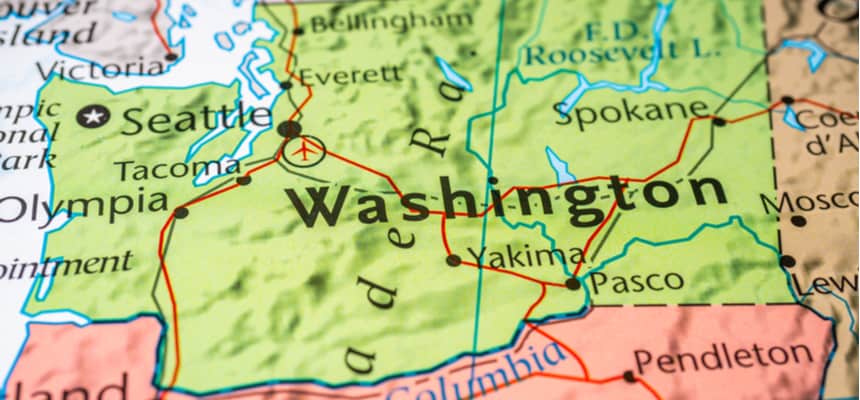 map of Washington where you can get cheap car insurance 