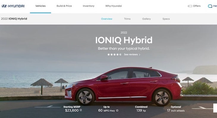 Best hybrid hatchback: Hyundai IONIQ Hybrid