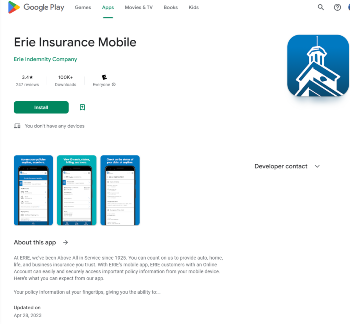 Erie Insurance Mobile on Google Play Store