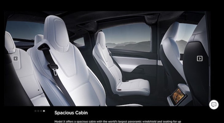 Tesla 6 seater: Tesla Model X design and interior