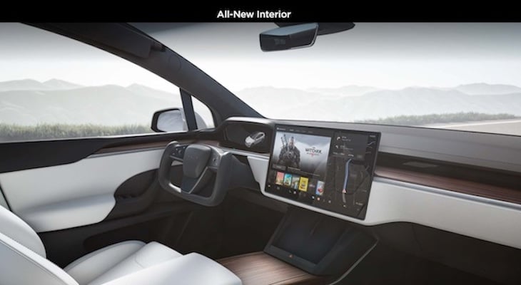 Tesla's interior