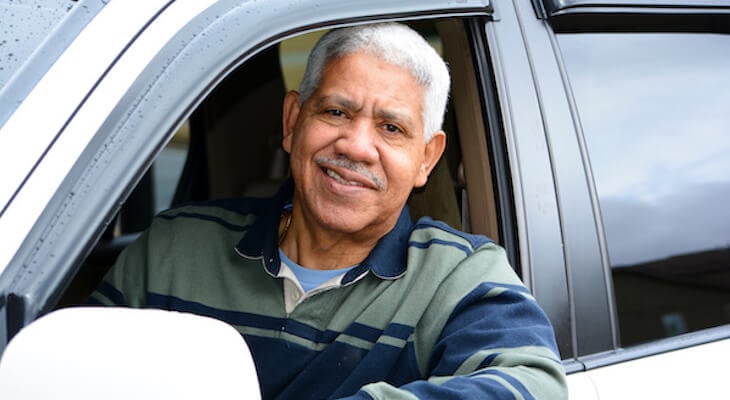 Are older cars cheaper to insure: elderly man in his car