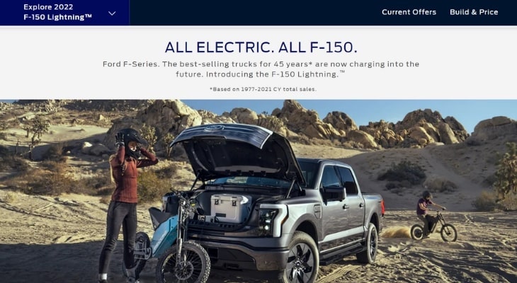 Ford F 150 Lightning electric pickup