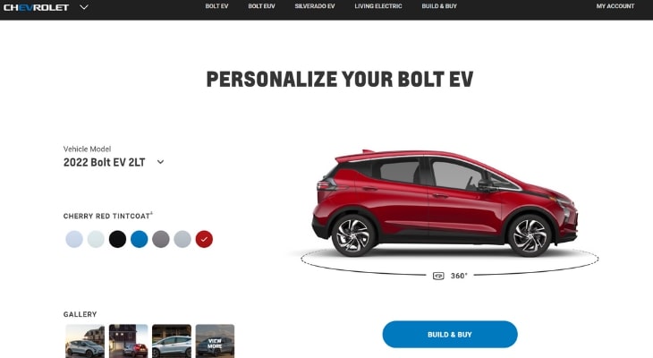 Chevy Bolt insurance cost: Personalize Your Bolt EV