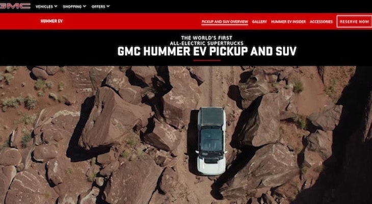 GMC HUMMER EV top view