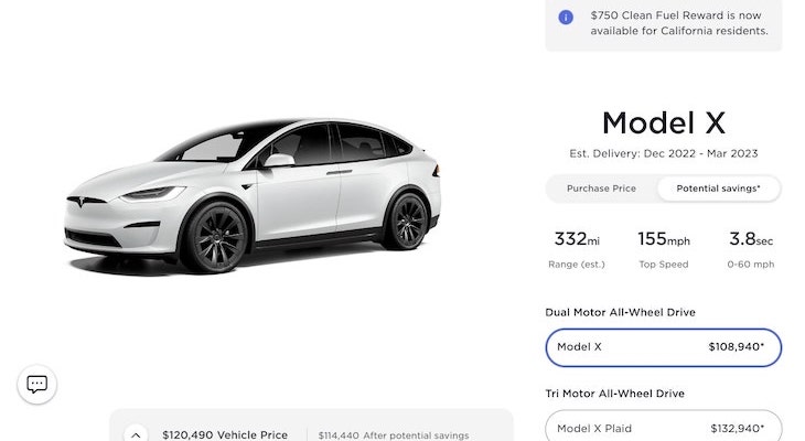Most expensive electric cars: Tesla Model X