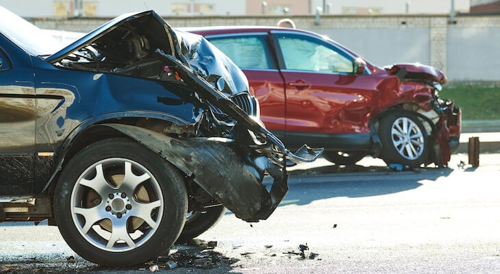 Cheap car insurance in KY: 2 damaged cars