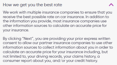 Hugo Insurance quote page explaining how the company gets the best rates