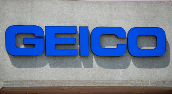 GEICO sign on building 