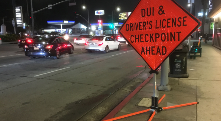 dui checkpoint sign