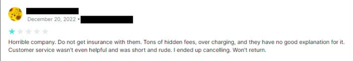 1-star customer review of The Hartford