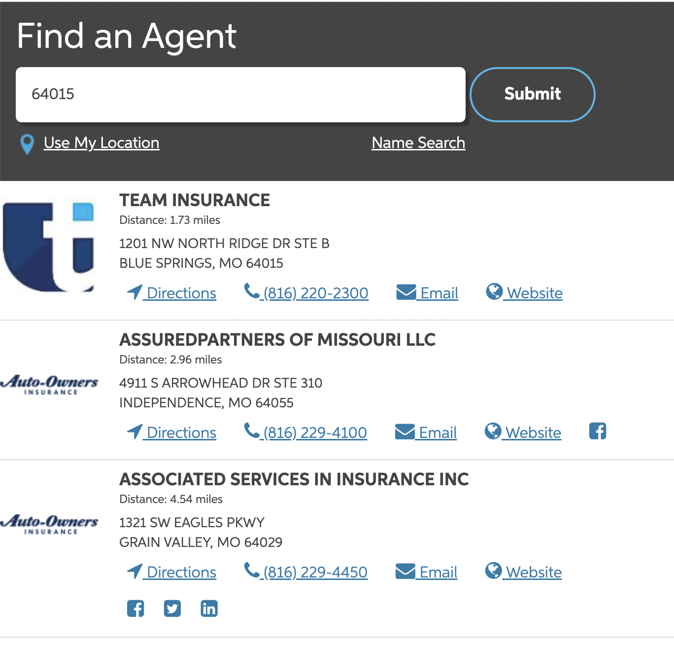 Auto-Owners Find an agent screenshot 3