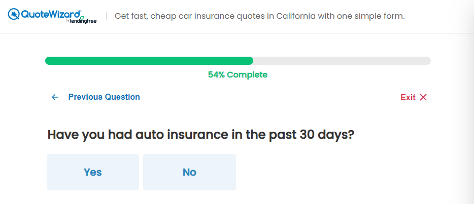 QuoteWizard insurance history