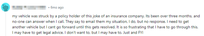 Toggle Insurance negative review